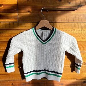 Janie & Jack Boys Stripe Cable Knit Sweater